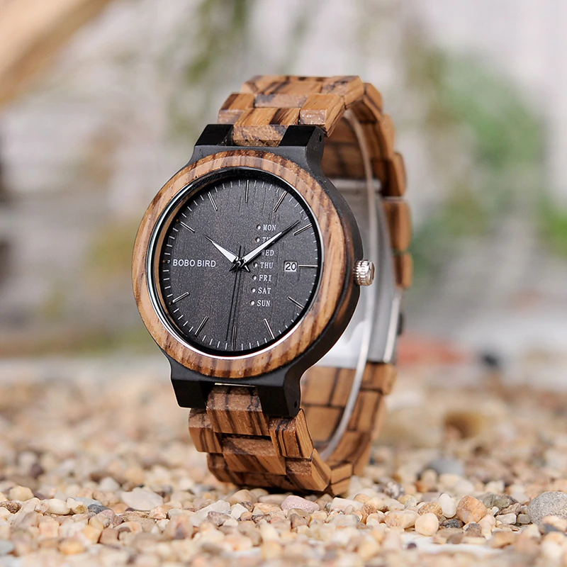 Unique-Masculino-Wooden-Watch-For-Men Unique Masculino Wooden Watch For Men [In Wooden Gift Box]