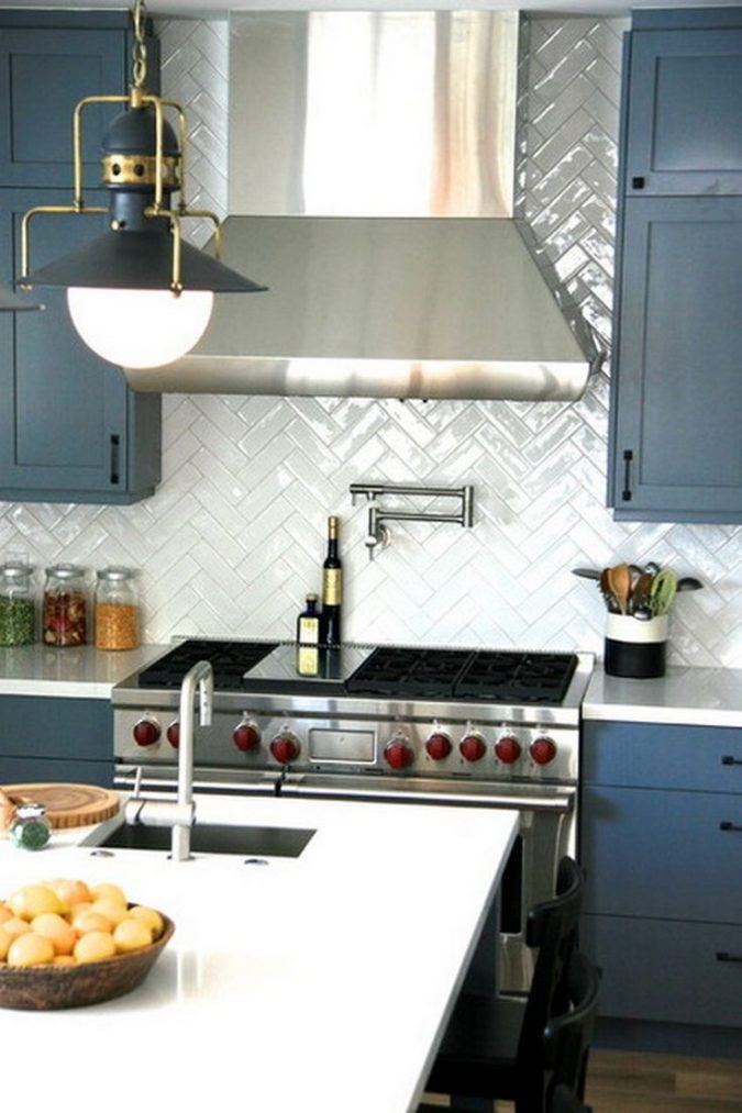 kitchen decor chevron backsplash 10 Outdated Kitchen Trends to Substitute - 2