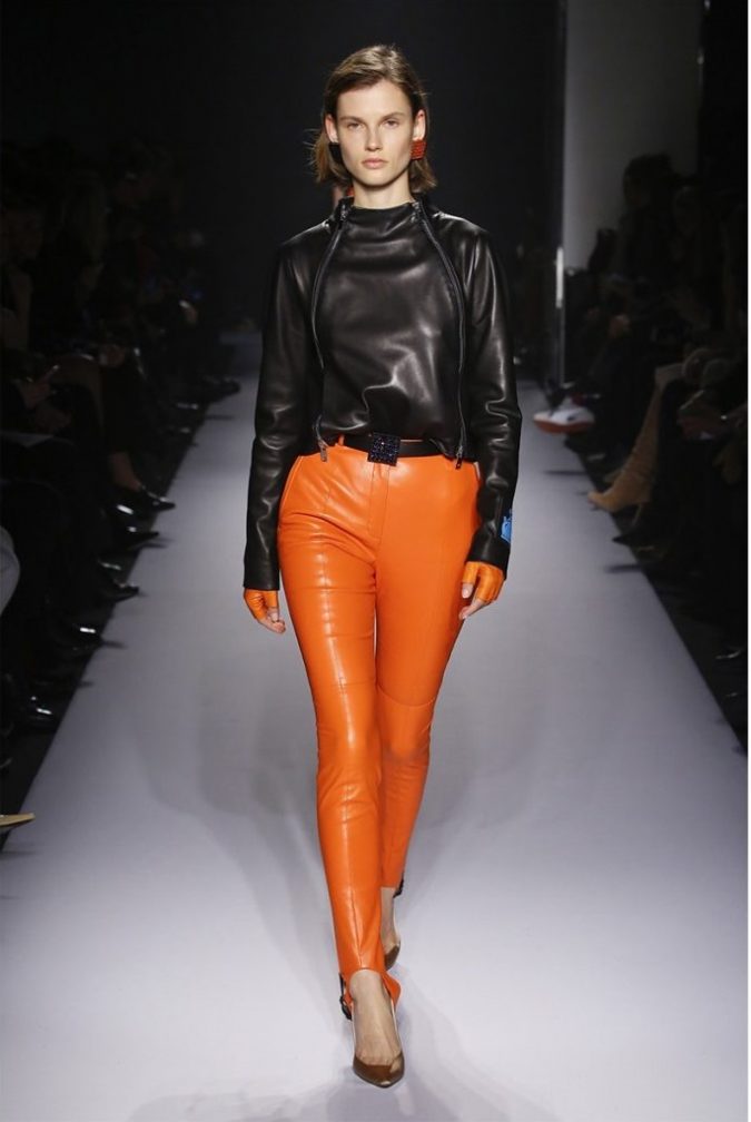 outfit leather jacket ORANGE Lanvin 70+ Retro Fashion Ideas & Trends for Fall/Winter - 6