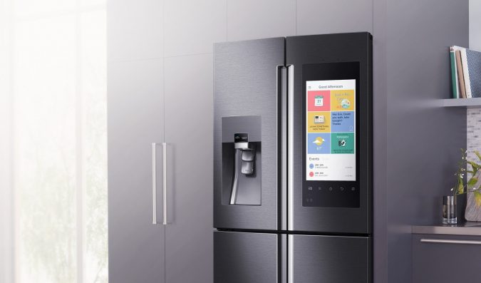 Top 10 Stylish and Practical Kitchen Design Trends 22 Samsung Smart Fridge Kitchen Top 10 Stylish and Practical Kitchen Design Trends - 22
