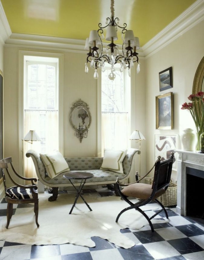 Using A Very Bright Color For Ceiling Top 10 Ways to Make A House Look Bigger And More Spacious - 6
