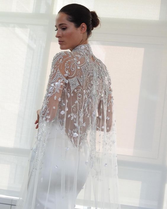 cape 2019 1 150+ Best Bridal Fashion Trends and Ideas for Fall/winter - 160