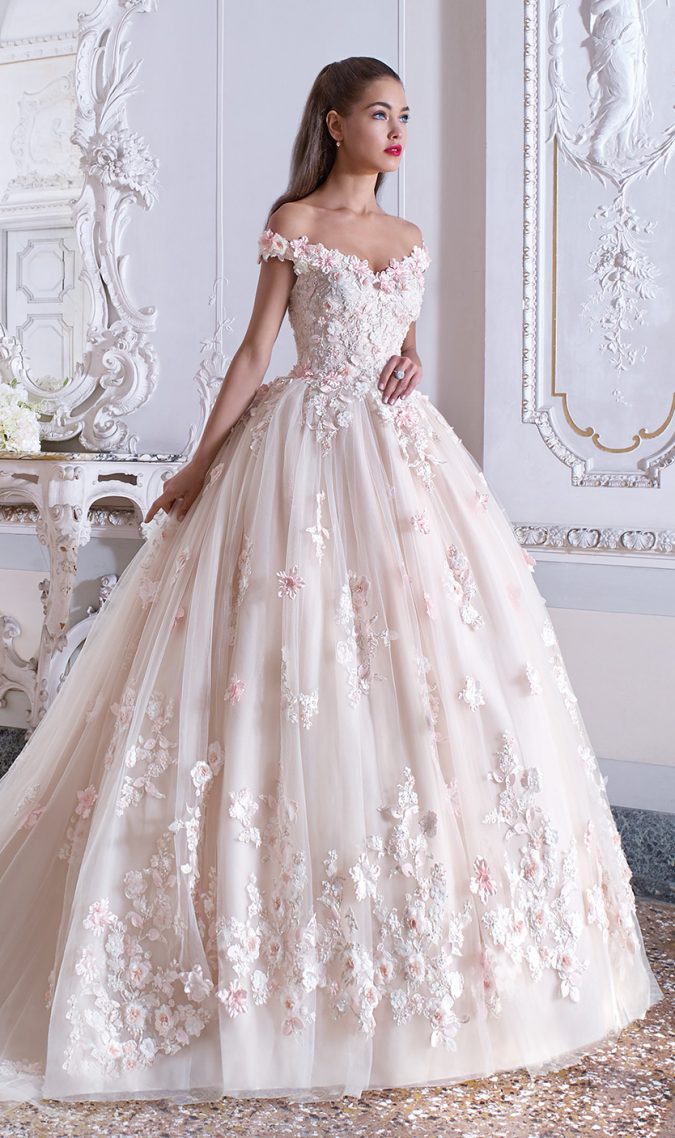 floral wedding dresses 150+ Best Bridal Fashion Trends and Ideas for Fall/winter - 18