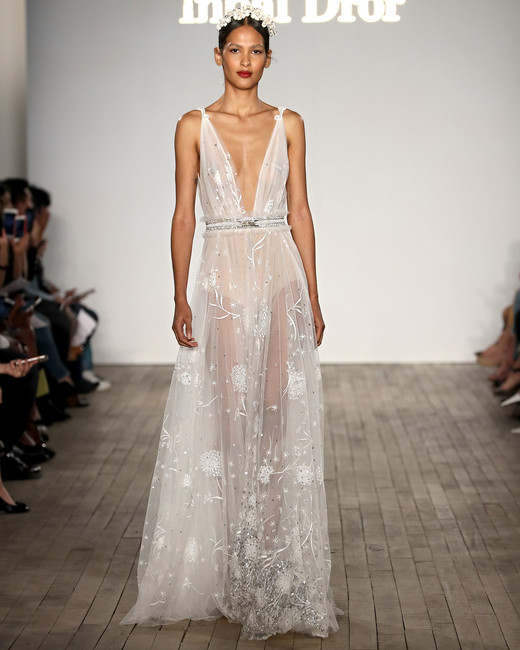 wedding dresses fall 2019 sexy deep v neckline 150+ Best Bridal Fashion Trends and Ideas for Fall/winter - 73