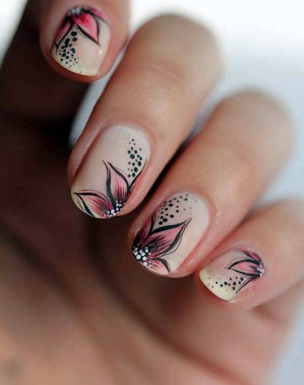 Flower-Nail-Design 60+ Most Fabulous Winter Nail Design Ideas This Year
