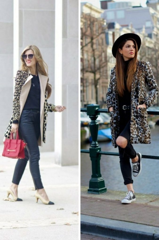Leopard Print Coats women outfits 70+ Elegant Winter Outfit Ideas for Business Women - 14