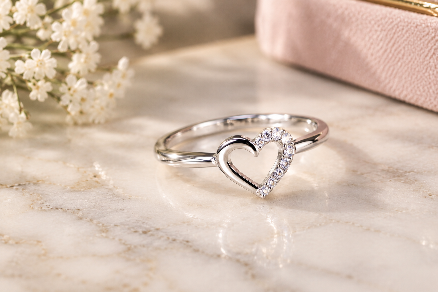 12 Stellar Sterling Silver Rings for Women 6 Sterling Silver Heart Ring 12 Stellar Sterling Silver Rings for Women - 6