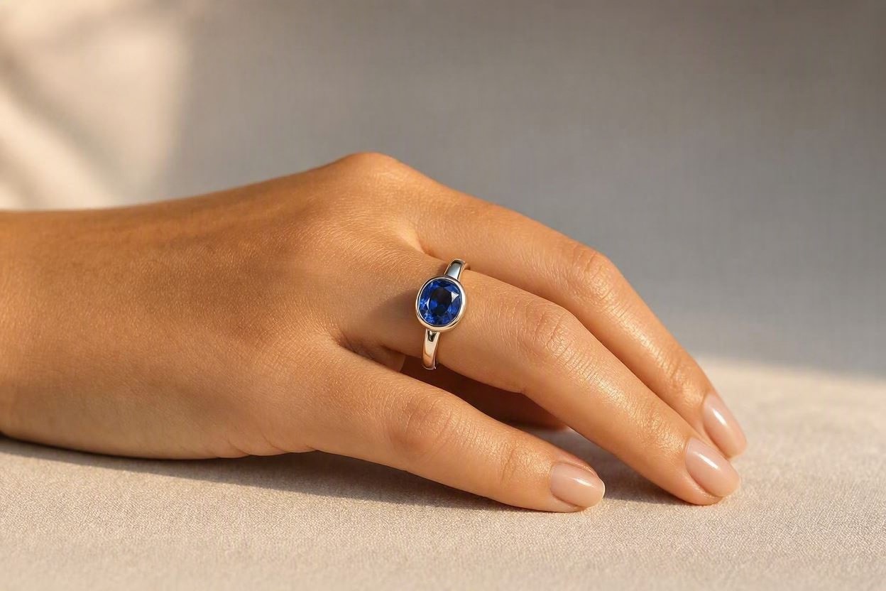12 Stellar Sterling Silver Rings for Women 10 Sterling Silver Oval Gemstone Ring 12 Stellar Sterling Silver Rings for Women - 10
