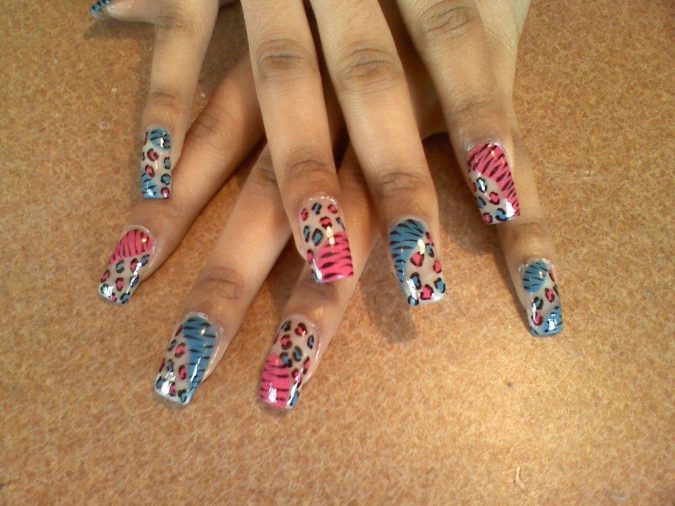 colored nail art animal prints 60+ Most Fabulous Winter Nail Design Ideas This Year - 51
