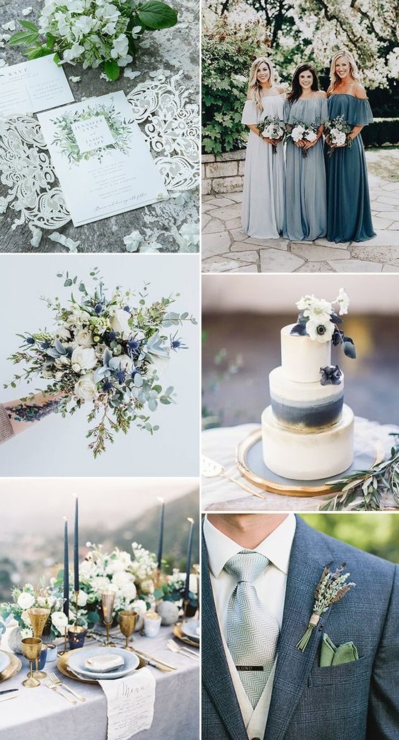 dusty-blue Trend Forecasting: Top 15 Expected Wedding Color Ideas for 2021