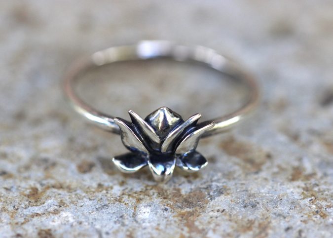 sterling silver ring flower 60+ Stellar Sterling Silver Rings for Women - 27