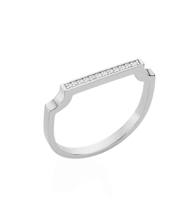 sterling silver ring with diamond Monica Vinader 60+ Stellar Sterling Silver Rings for Women - 59