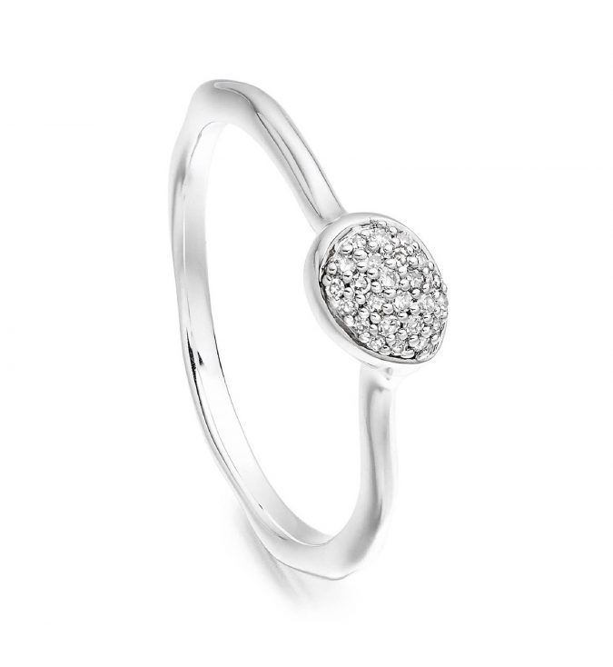 sterling silver ring with diamonds Monica Vinader 2 60+ Stellar Sterling Silver Rings for Women - 63