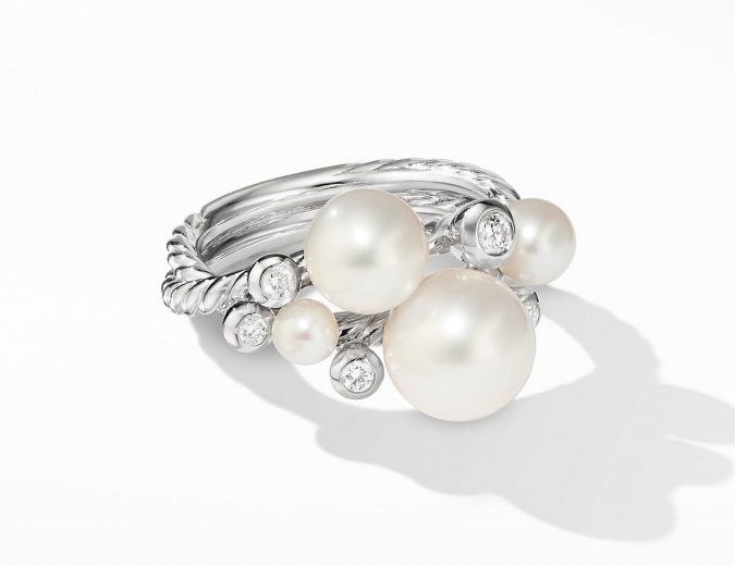 sterling silver ring with pearls 60+ Stellar Sterling Silver Rings for Women - 47