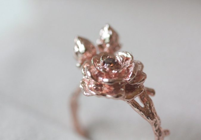 sterling silver ring with rose gold plate 60+ Stellar Sterling Silver Rings for Women - 15