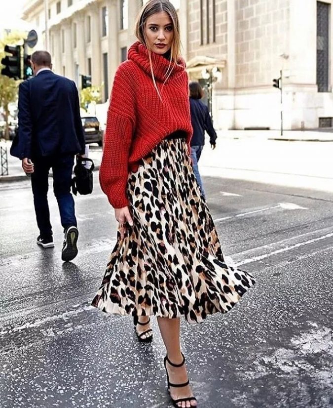 winter-outfit-Turtleneck-with-midi-skirt-2-675x826 70+ Elegant Winter Outfit Ideas for Business Women