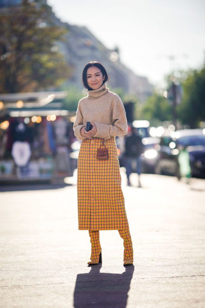 winter-outfit-Turtleneck-with-midi-skirt-3-675x1012 70+ Elegant Winter Outfit Ideas for Business Women