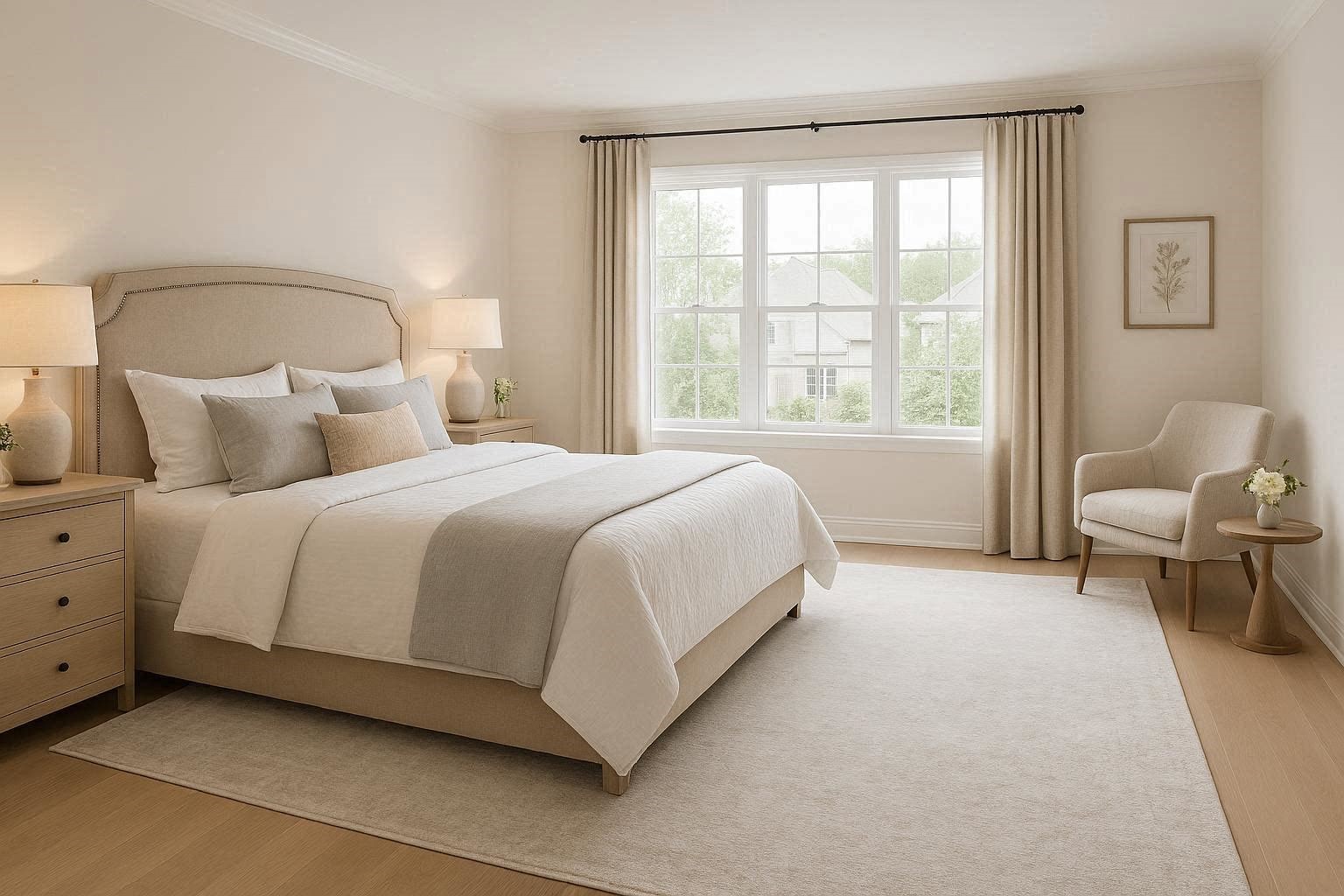Add a Soft Area Rug for Comfort and Elegance 15 Budget Friendly Bedroom Ideas to Make Your Space Look Expensive - 11