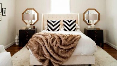 bedroom decor faux fur blanket 20 Cheapest Bedroom Ideas to Make Your Space Look Expensive - 8 wall stickers
