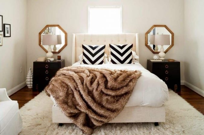 bedroom-decor-faux-fur-blanket-675x447 20 Cheapest Bedroom Ideas to Make Your Space Look Expensive