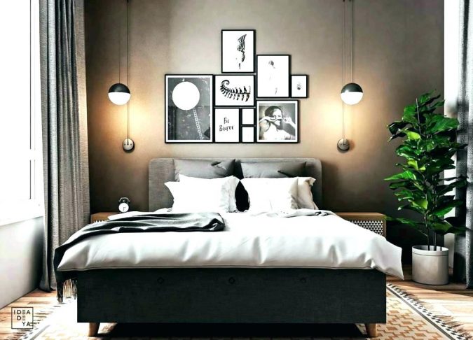 bedroom-decor-hanging-lights-greenary-touch-675x486 20 Cheapest Bedroom Ideas to Make Your Space Look Expensive
