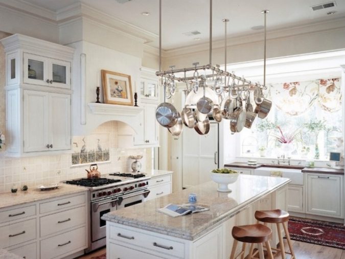 kitchen-hanging-pot-rack-675x506 Top 18 Creative Kitchen Decoration Tricks No One Told You About