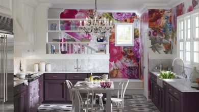 Top 16 Creative Kitchen Decoration Tricks No One Told You About 86 kitchen with floral wallpaper Top 16 Creative Kitchen Decoration Tricks No One Told You About - 86