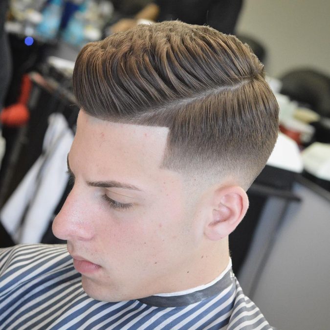 side-parted-skin-fade-haircut-675x675 10 Best Men's Haircuts According to Face Shape in 2020