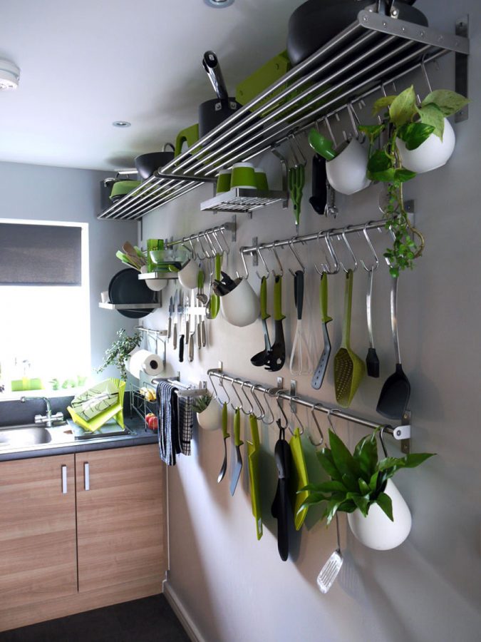 stainless-steel-hanging-kitchen-pots-and-pans-rack-storage-675x900 Top 18 Creative Kitchen Decoration Tricks No One Told You About