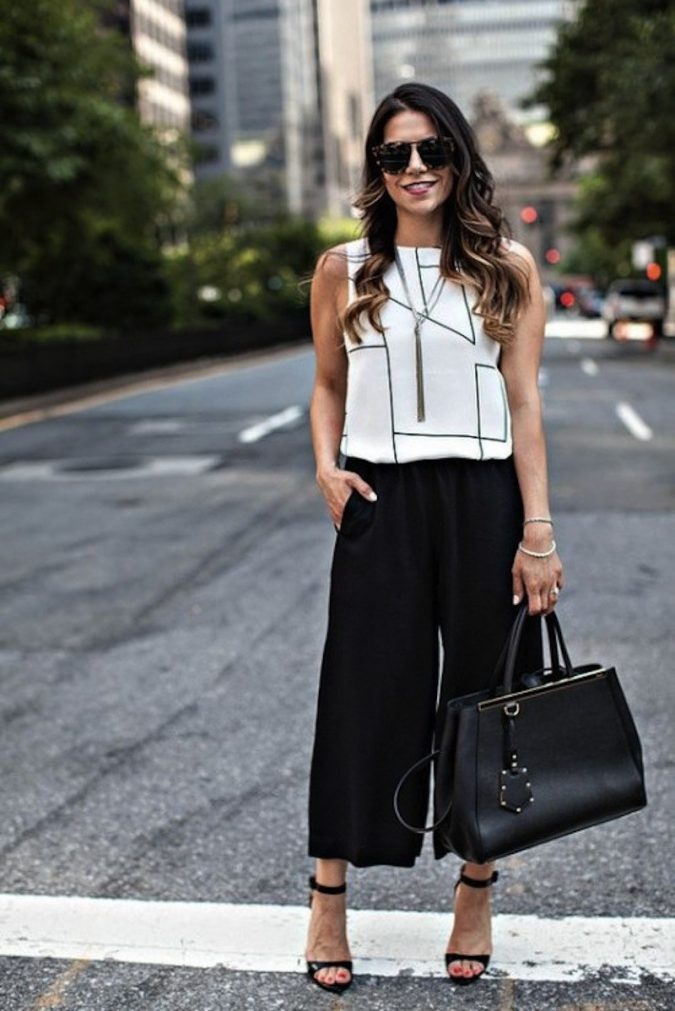 summer-work-outfit-white-shirt-and-black-pants-1-675x1011 80+ Elegant Summer Outfit Ideas for Business Women