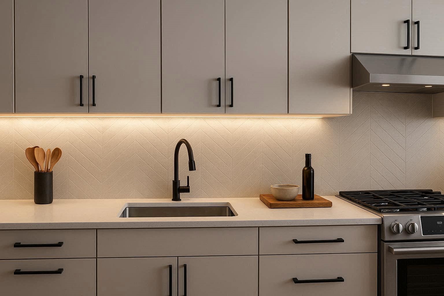 Top 16 Creative Kitchen Decoration Tricks No One Told You About 3 Add Under Cabinet Lighting for a Modern Kitchen Glow Top 16 Creative Kitchen Decoration Tricks No One Told You About - 3