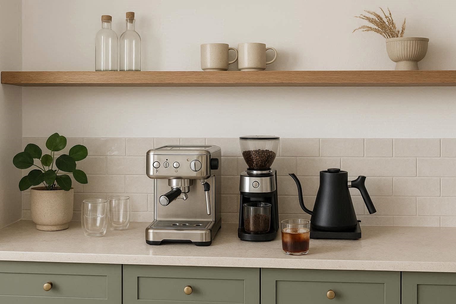 Top 16 Creative Kitchen Decoration Tricks No One Told You About 12 Create a Stylish Coffee or Beverage Corner Top 16 Creative Kitchen Decoration Tricks No One Told You About - 12
