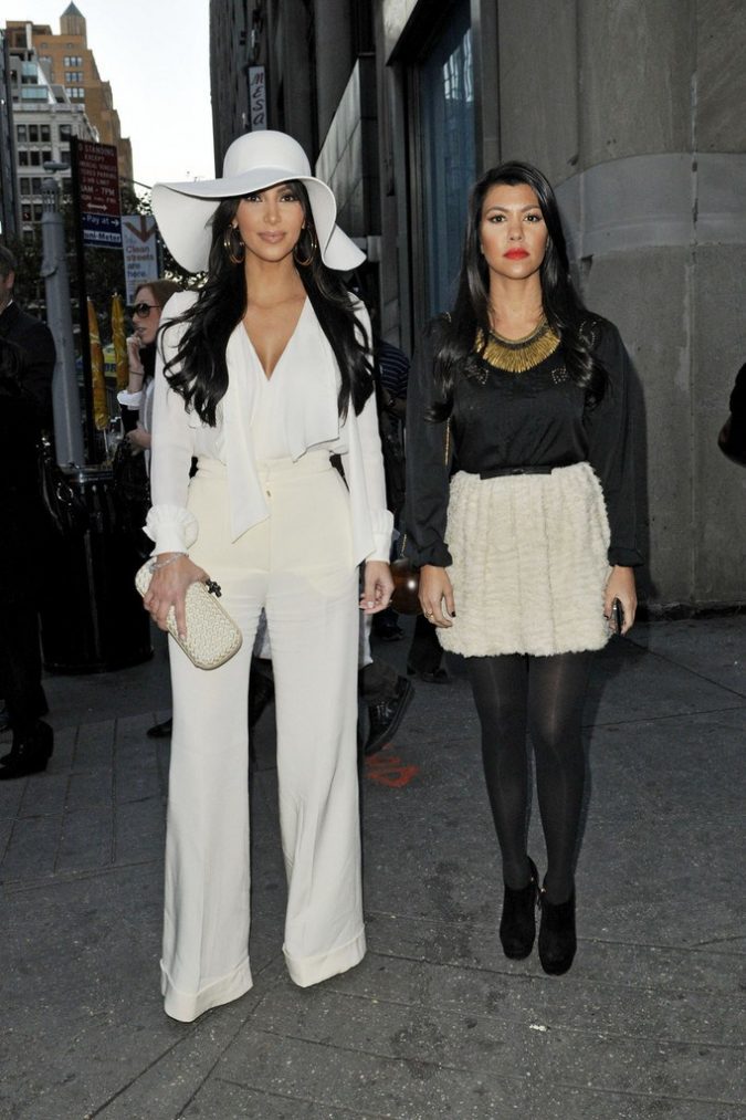 20 Most Stylish Female Celebrities Fashion Trends 5 Kim Kardashian wearing big hat 20 Most Stylish Female Celebrities Fashion Trends - 5