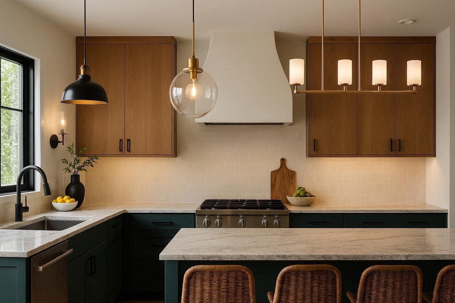 Top 16 Creative Kitchen Decoration Tricks No One Told You About 10 Mix Different Lighting Styles for a Designer Look Top 16 Creative Kitchen Decoration Tricks No One Told You About - 10