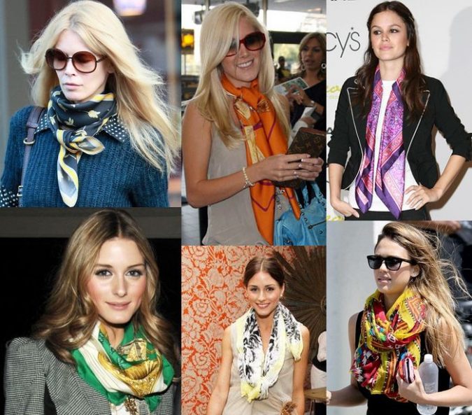 Printed Scarves 20 Most Stylish Female Celebrities Fashion Trends - 38