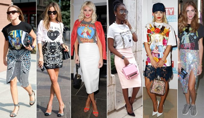 graphic tees 20 Most Stylish Female Celebrities Fashion Trends - 37