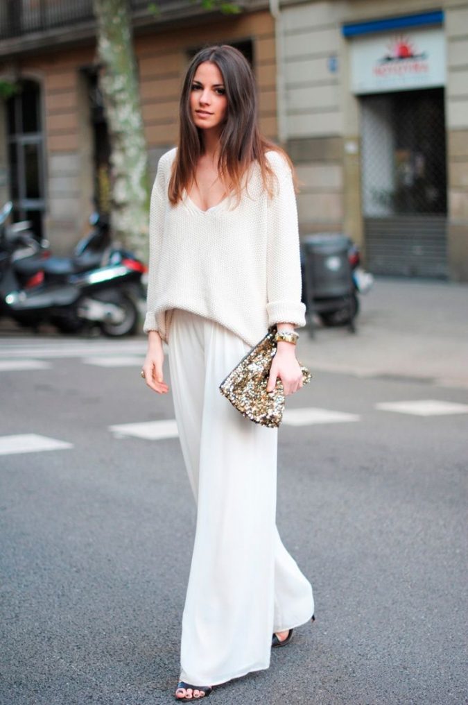 20 Most Stylish Female Celebrities Fashion Trends 29 sequin clutch with white outfit 20 Most Stylish Female Celebrities Fashion Trends - 29