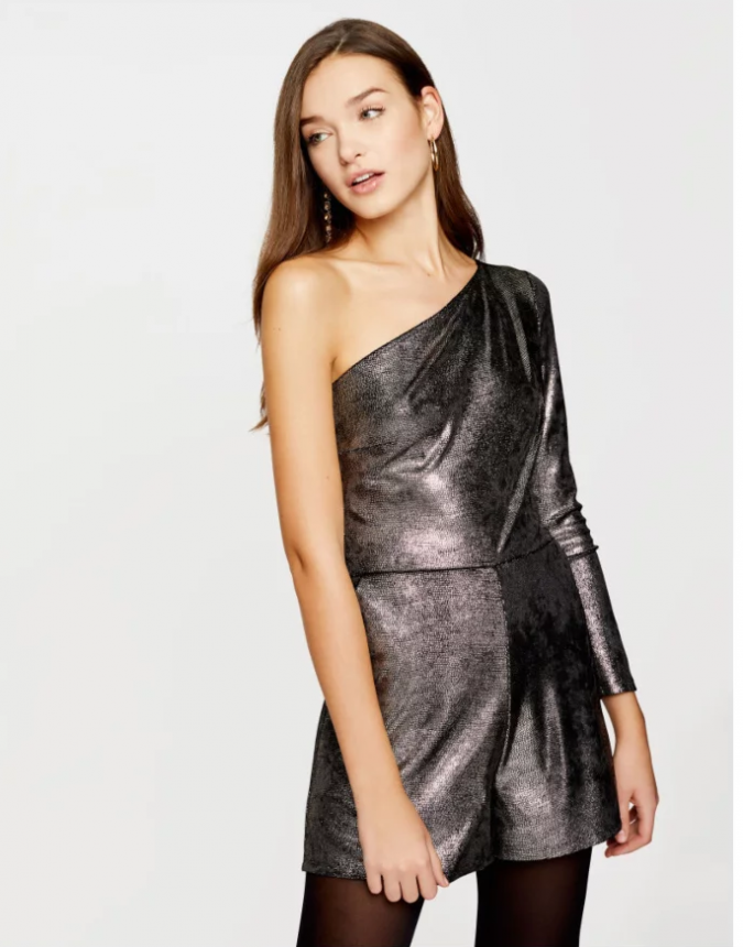 shiny-playsuit-summer-outfit-675x860 Best 20 Balenciaga Shoes Outfit Ideas for Women in 2021