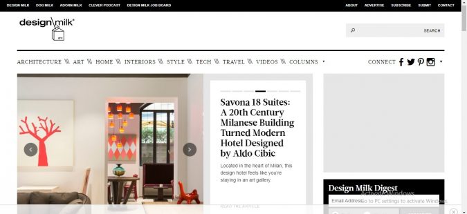 Design Milk online Magazine interior design decor website Best 50 Home Decor Websites to Follow - 23