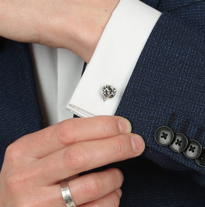 silver knot cufflinks for men 10 Accessories Every Man Should Own - 13
