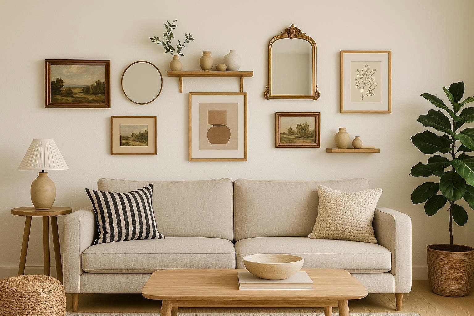 The Ultimate Decorating Guide for Your Living Room 8 Decorate Walls With Artwork Mirrors and Shelves The Ultimate Decorating Guide for Your Living Room - 8