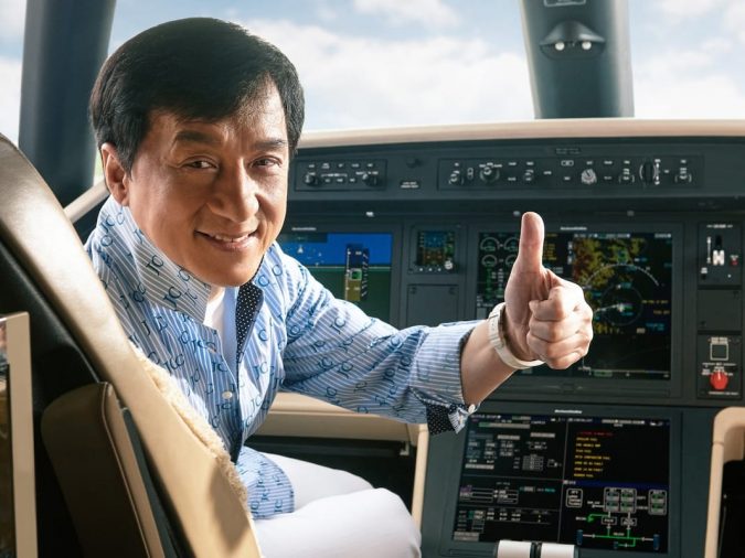 Jackie-Chan-private-jet..-1-675x506 15 Most Luxurious Helicopters and Private Jets Owned by Celebrities!