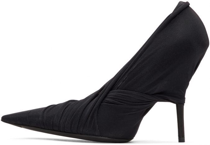 black jersey wrap heels e1560251300117 Best 20 Balenciaga Shoes Outfit Ideas for Women - 31