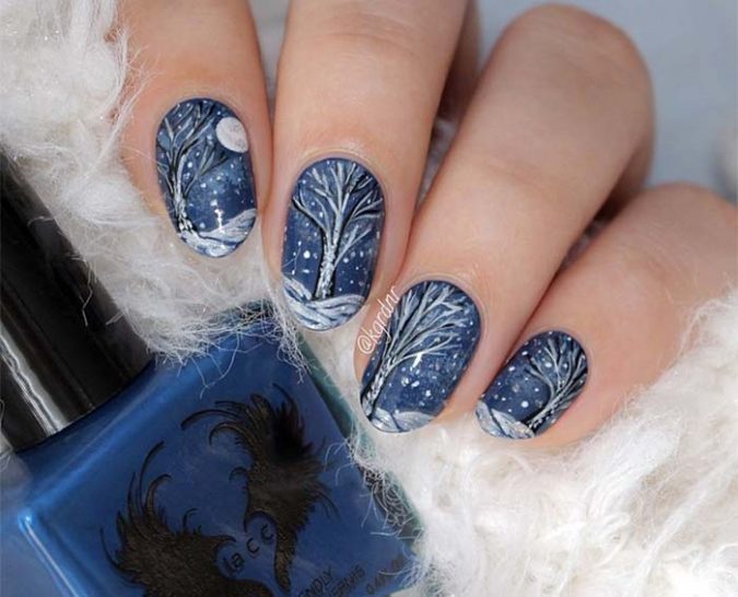 +60 Hottest Nail Design Ideas for Your Graduation 24 holiday matte nail art +60 Hottest Nail Design Ideas for Your Graduation - 24