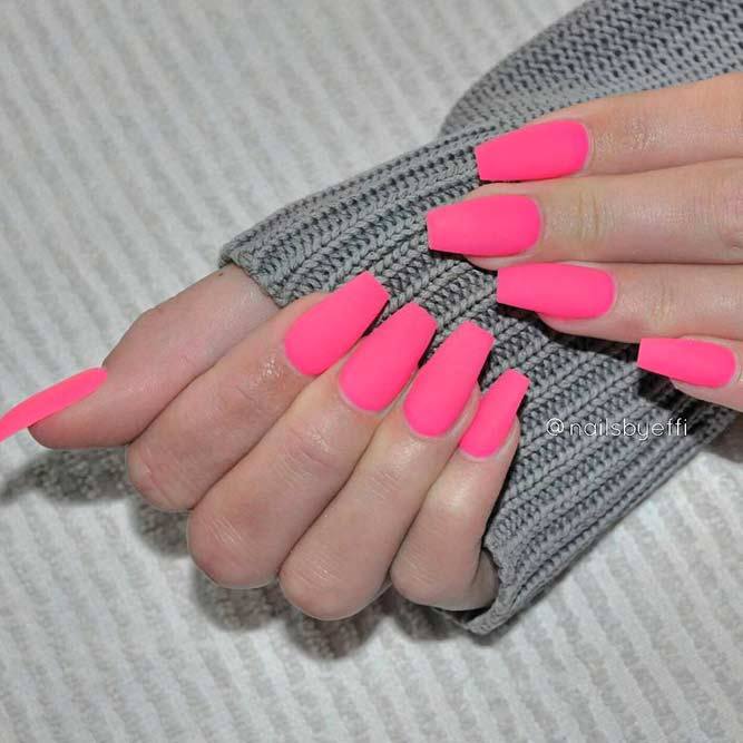 matte pink nails +60 Hottest Nail Design Ideas for Your Graduation - 17