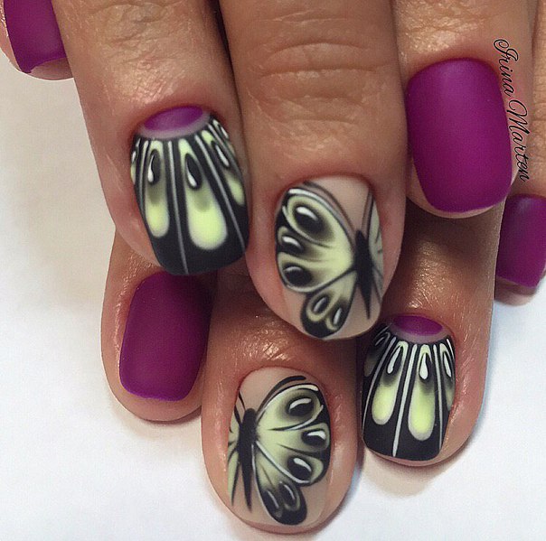 matte purple nails +60 Hottest Nail Design Ideas for Your Graduation - 18