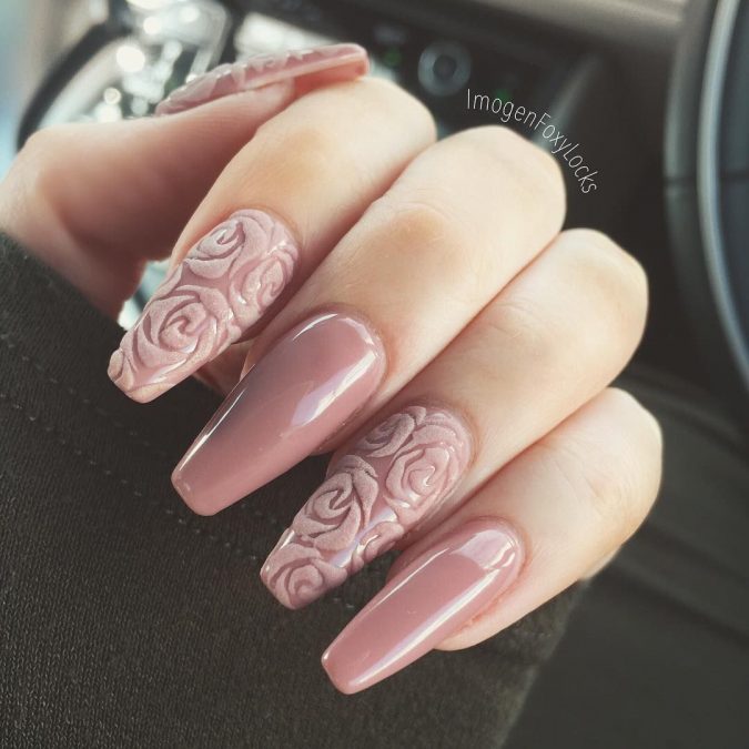 nude nail art +60 Hottest Nail Design Ideas for Your Graduation - 13