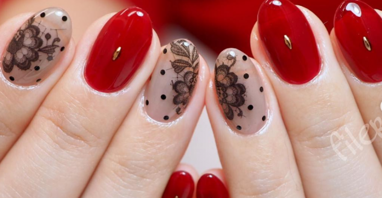 red nail art +60 Hottest Nail Design Ideas for Your Graduation - Japanese nail art 1