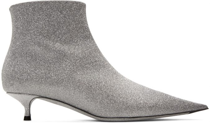 gold sequin balenciaga boots