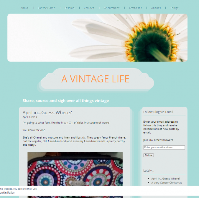 Top 60 Trendy Women Fashion Blogs to Follow 21 A vintage life blog screenshot Top 60 Trendy Women Fashion Blogs to Follow - 21